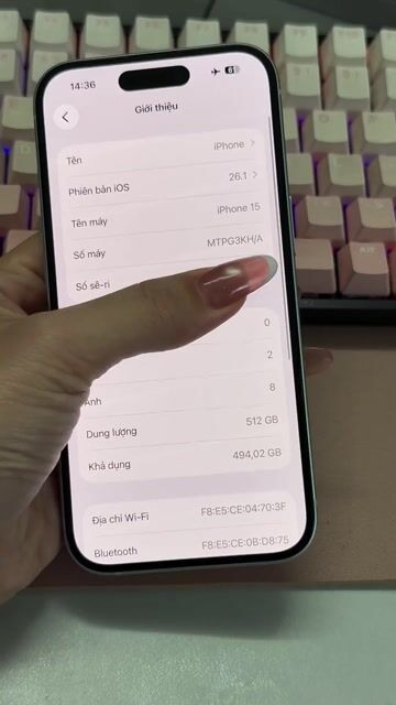 iPhone 15 Blue 512Gb Quốc Tế Khe Sim Pin Zin 93%. Mua bán Điện thoại tại Quận 5 Tp Hồ Chí Minh được đăng bởi Ánh Nguyệt hình 1