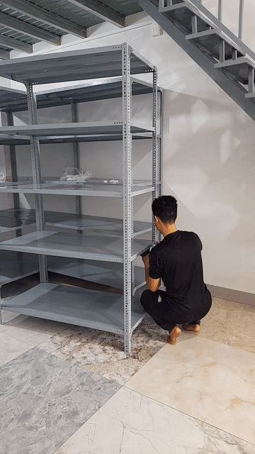 Kệ sắt V lỗ Cao 2mx 1m2x60cm 5 tầng . Mua bán Tủ, kệ gia đình tại Quận 12 Tp Hồ Chí Minh được đăng bởi Thu Hoàng hình 1