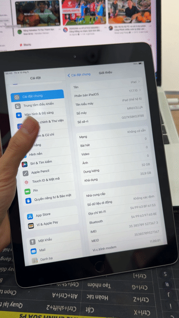 Apple iPad Gen 6 32GB Xám. Mua bán Máy tính bảng tại Quận Đống Đa Hà Nội được đăng bởi Nguyễn Văn Điền hình 1