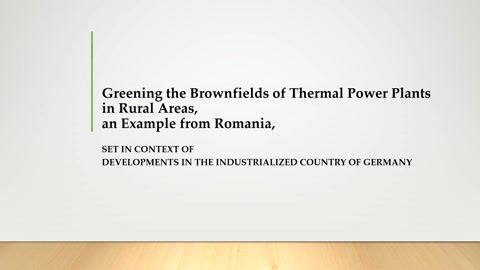 Greening the Brownfields of Thermal Power Plants