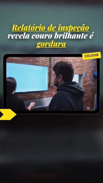 Relatório de inspeção revela couro brilhante é gordura