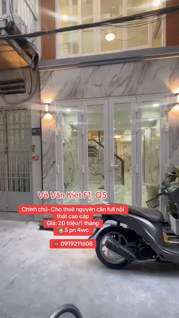 Cho thuê Nhà ở Quận 5 Tp Hồ Chí Minh diện tích 30 m² giá 20 triệu/tháng