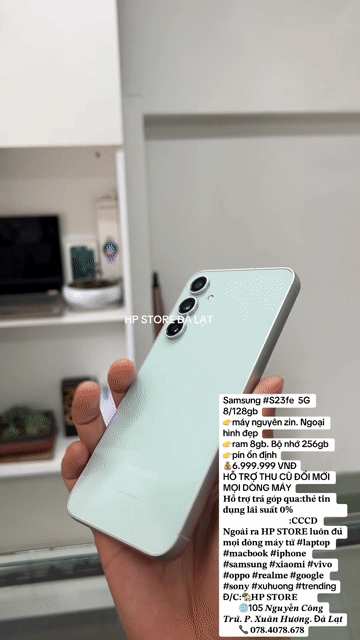 Samsung S23 FE 256GB Xanh bạc hà. Mua bán Điện thoại tại Thành phố Đà Lạt Lâm Đồng được đăng bởi HPSTORE ĐÀ LẠT hình 1