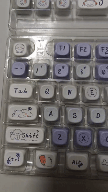Keycap AULA Cún con Tím Trắng Mới. Mua bán Phụ kiện (Màn hình, Chuột...) tại Thành phố Dĩ An Bình Dương được đăng bởi Hữu Hoàng Nguyễn hình 1