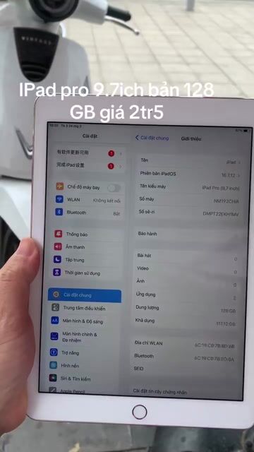 Apple iPad Pro 9.7 inch 128GB Vàng hồng. Mua bán Máy tính bảng tại Quận Thanh Xuân Hà Nội được đăng bởi Hải Đăng hình 1