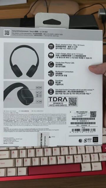 Tai nghe Sony WH-CH520 Đen mới full box. Mua bán Tivi, Âm thanh tại Thành phố Thủ Đức Tp Hồ Chí Minh được đăng bởi Thanh Tiến hình 1