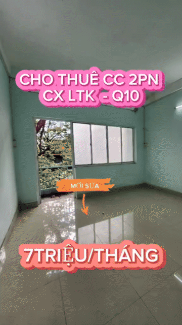Cho thuê Căn hộ Chung cư Quận 10 Tp Hồ Chí Minh diện tích 62 m² giá 6,5 triệu/tháng