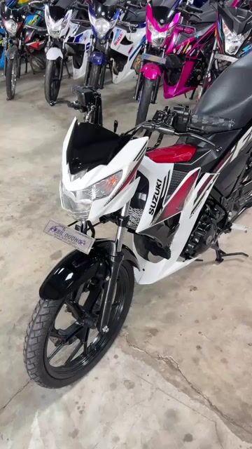 Suzuki Satria F150 Trắng Đỏ Đen. Mua bán Xe máy tại Thị xã Bến Cát Bình Dương được đăng bởi xe máy trả góp tín nghĩa  hình 1