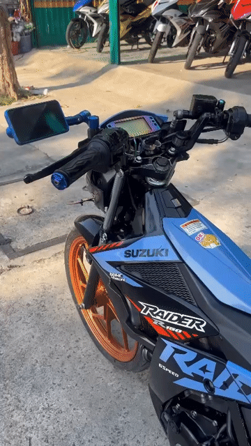 Suzuki Raider 2020 Xanh cam đen. Mua bán Xe máy tại Thị xã Bến Cát Bình Dương được đăng bởi xe máy trả góp tín nghĩa  hình 1
