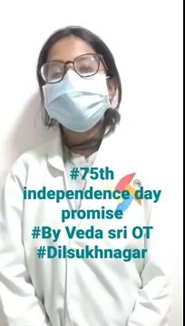 Pinnacle Blooms Network 75th Independence Day Promise by Veda sri narayan, Occupational Therapist of Pinnacle @ Dilsukhnagar in English