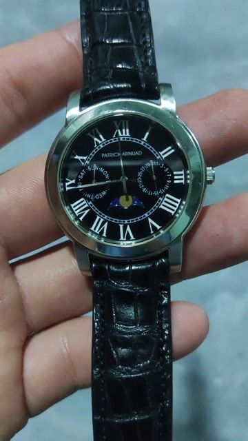 Đồng hồ Patrick Arnaud Thép không gỉ Đen 37mm. Mua bán Đồng hồ tại Huyện Thủ Thừa Long An được đăng bởi Quá khứ Của ngày mai kia hình 1
