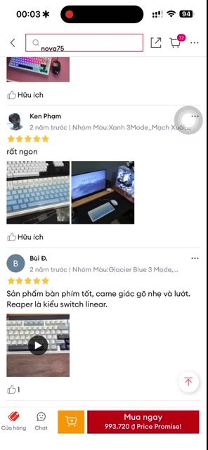 Bàn phím cơ Aula F75 Trắng. Mua bán Phụ kiện (Màn hình, Chuột...) tại Thành phố Cao Lãnh Đồng Tháp được đăng bởi Vy  hình 1