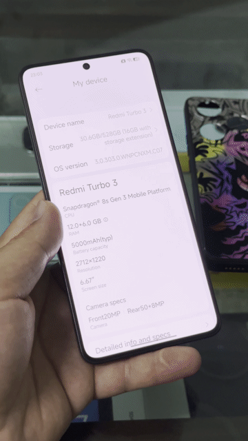 Xiaomi Redmi Turbo 3 12/512GB Đen Game ngon. Mua bán Điện thoại tại Thành phố Nam Định Nam Định được đăng bởi Trí Dũng Store hình 1