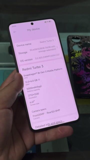 Xiaomi Redmi Turbo 3 12/512GB Đen Game ngon. Mua bán Điện thoại tại Thành phố Nam Định Nam Định được đăng bởi Trí Dũng Store hình 1