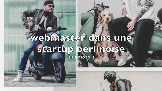 Webmaster dans une startup berlinoise
