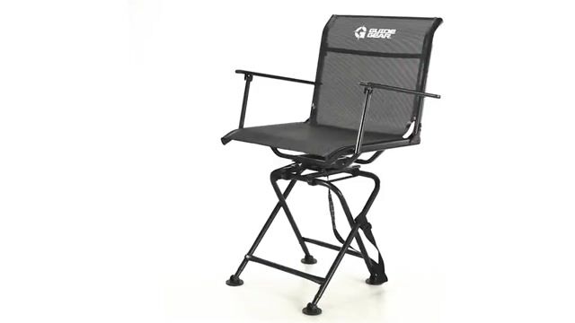 500 lb Guide Gear Big Boy Comfort Swivel Hunting Blind Chair with Armrests Cap 