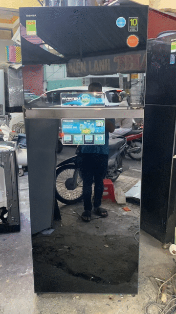 Tủ lạnh Toshiba Inverter 409L Kính cường lực Đen. Mua bán Tủ lạnh tại Quận Tân Phú Tp Hồ Chí Minh được đăng bởi Điện Lạnh Thanh Sang hình 1