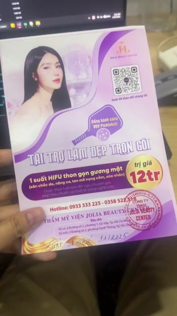 voucher 12tr của thẫm mỹ viện jolia beaty genter. Dịch vụ tại Quận 12 Tp Hồ Chí Minh được đăng bởi vinh tran hình 1