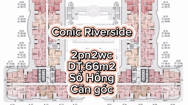 Cho thuê Căn hộ Chung cư Conic Riverside Quận 8 Tp Hồ Chí Minh diện tích 65 m² giá 6,5 triệu/tháng