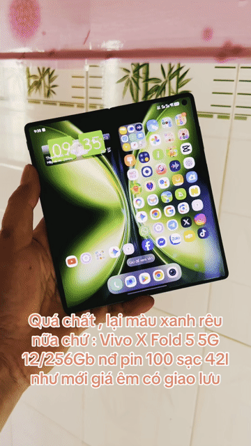 Vivo X Fold 5 12GB/256GB NĐ,P100 sạc 41l như mới. Mua bán Điện thoại tại Thành phố Mỹ Tho Tiền Giang được đăng bởi LH Max Dilys hình 1
