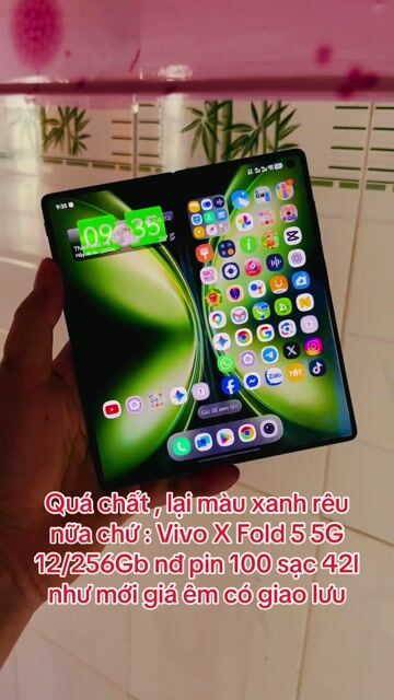 Vivo X Fold 5 12GB/256GB NĐ,P100 sạc 41l như mới. Mua bán Điện thoại tại Thành phố Mỹ Tho Tiền Giang được đăng bởi LH Max Dilys hình 1