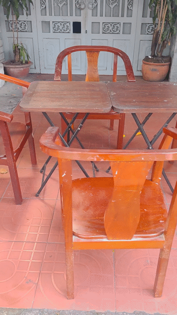 Bàn ghế cafe Gỗ căm xe Nâu Thanh lịch 2 bàn 4 ghế. Mua bán Bàn ghế tại Quận 10 Tp Hồ Chí Minh được đăng bởi Văn Thọ hình 1
