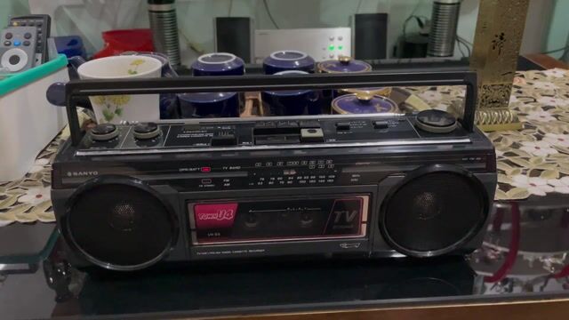 Đài cassette Sanyo U4 Đen piano. Mua bán Tivi, Âm thanh tại Quận Long Biên Hà Nội được đăng bởi Huy Khang hình 1