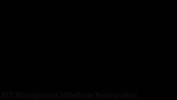 formation BTS Management Hôtellerie Restauration