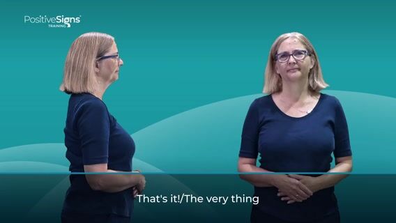 That’s it! / The very thing