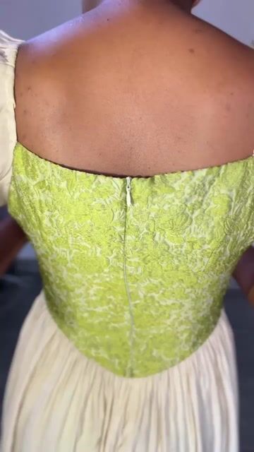 Lime green midi dress