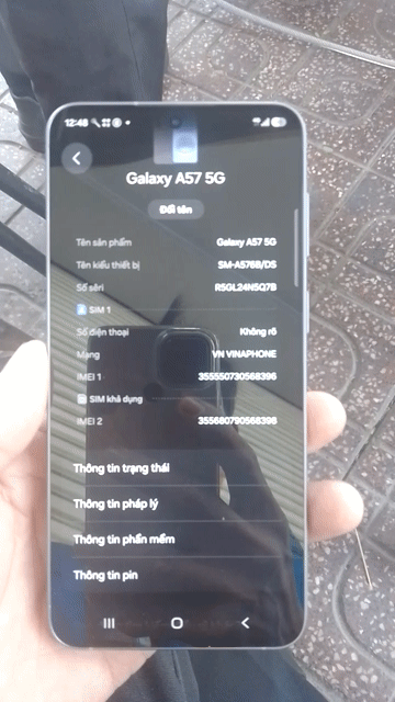 Samsung Galaxy A57 5G 256GB Xám Khói. Mua bán Điện thoại tại Huyện Bình Chánh Tp Hồ Chí Minh được đăng bởi đao thuy thanh hình 1