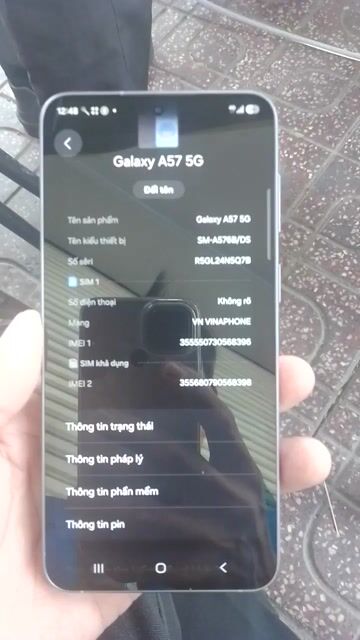 Samsung Galaxy A57 5G 256GB Xám Khói. Mua bán Điện thoại tại Huyện Bình Chánh Tp Hồ Chí Minh được đăng bởi đao thuy thanh hình 1