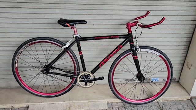Xe đạp ASAMA Fixge khung nhôm Đen đỏ. Mua bán Xe đạp tại Huyện Bình Chánh Tp Hồ Chí Minh được đăng bởi XE ĐẠP TỐT hình 1