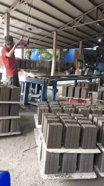 Dây chuyền sản xuất gạch không nung đang hoạt động. Mua bán Đồ chuyên dụng, Giống nuôi trồng tại Huyện Tuy Phước Bình Định được đăng bởi Quỳnh Anh Lê hình 1