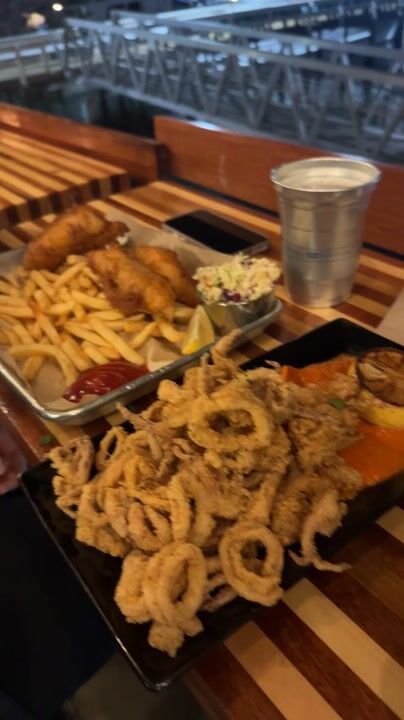 Best fish taco spot bar far!!! Plus that view! Go check out Mitch's Seafood!!