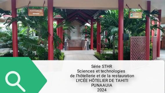 Filière STHR Lycée hôtelier de Tahiti
