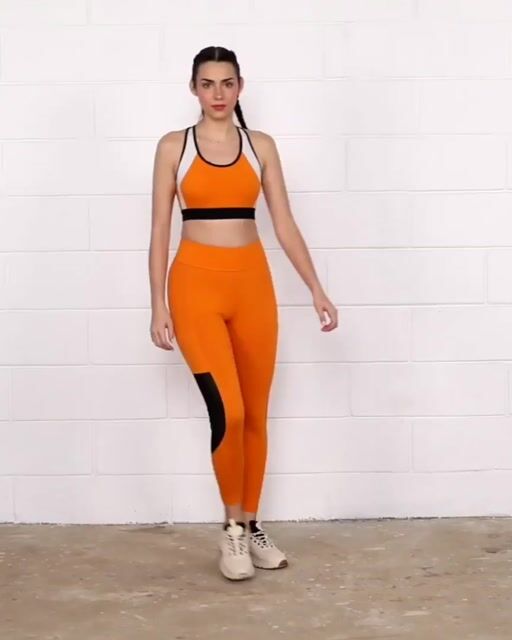 Zelocity All Day Yoga Leggings - Orange Pepper — video thumbnail