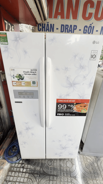 tủ lạnh side by side LG 600lit inverter. Mua bán Tủ lạnh tại Quận Gò Vấp Tp Hồ Chí Minh được đăng bởi Hoàng sang hình 1