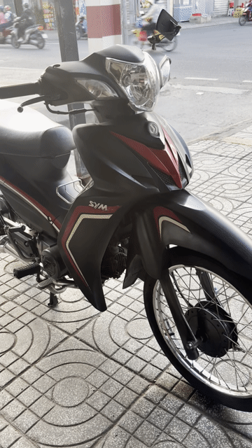 SYM Wave Elegant 50cc Đen Đỏ 27022 km. Mua bán Xe máy tại Quận 8 Tp Hồ Chí Minh được đăng bởi Long Hải hình 1