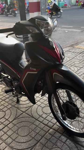 SYM Wave Elegant 50cc Đen Đỏ 27022 km. Mua bán Xe máy tại Quận 8 Tp Hồ Chí Minh được đăng bởi Long Hải hình 1
