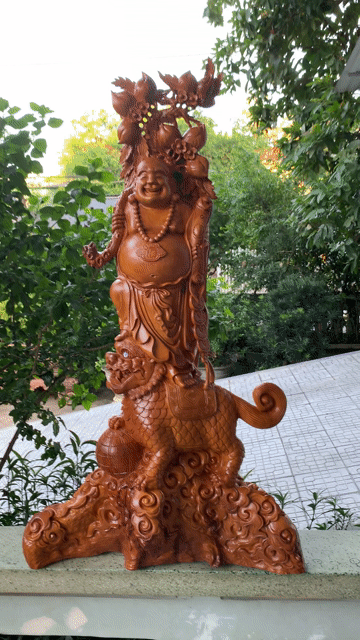 🔴 TƯỢNG DI LẠC CƯỠI LÂN VÁC CÀNH ĐÀO ĐẸP ĐẲNG CẤP. Mua bán Đồ sưu tầm, đồ cổ tại Thành phố Huế Thừa Thiên Huế được đăng bởi HƯNG THỊNH hình 1
