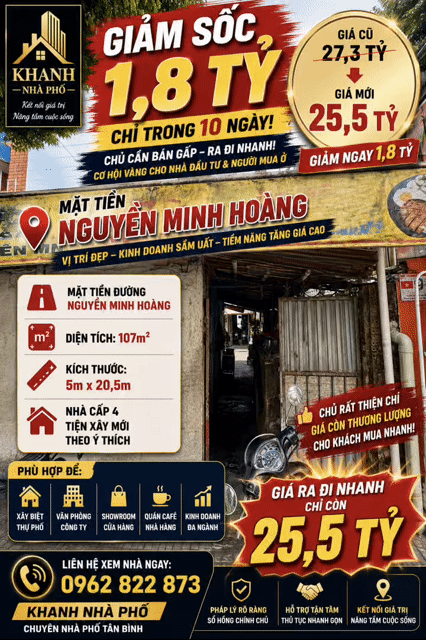 Mua bán Nhà ở Quận Tân Bình Tp Hồ Chí Minh diện tích 107 m² giá 24,5 tỷ