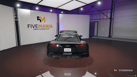 FIVEM Audi R8 | Realistic Police Sports Car [Badged] Add-On | Working Lights | Push Bar | Police Livery | Add-On | Optimized | Fivem Ready | High Quality — video preview