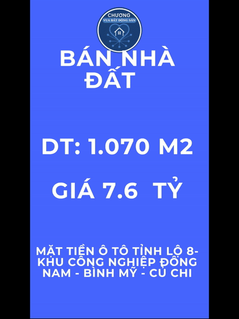 Mua bán Đất Huyện Củ Chi Tp Hồ Chí Minh diện tích 1070 m² giá 6,9 tỷ
