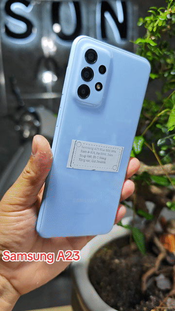 Samsung A23 Blue R4+128 Snap680 Pin5000 Zin . Mua bán Điện thoại tại Huyện Trảng Bàng Tây Ninh được đăng bởi Sun Mobile Shop Điện Thoại Trảng Bàng Tây Ninh 01 hình 1