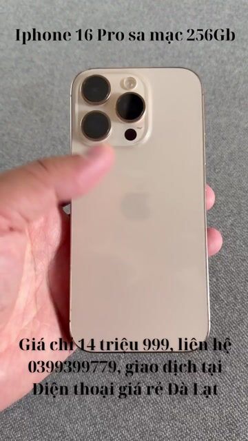 iPhone 16 Pro 256GB lock mỹ sài 2 sim vật lý. Mua bán Điện thoại tại Thành phố Đà Lạt Lâm Đồng được đăng bởi Điện thoại giá rẻ Đà Lạt hình 1