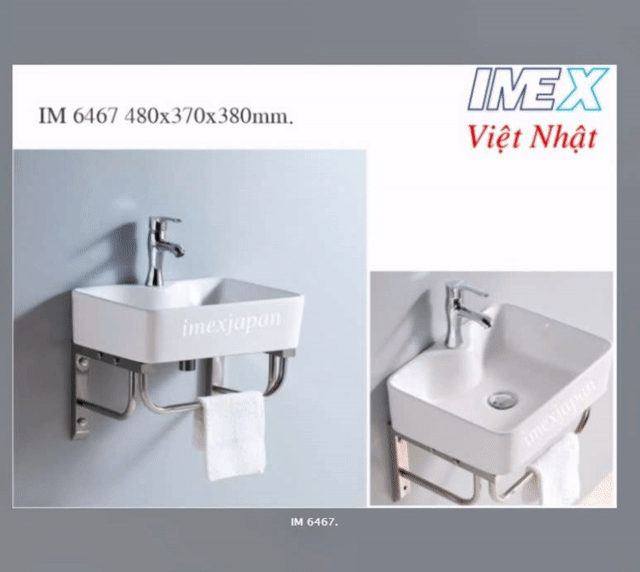 Lavabo Imex Việt Nhật IM 1313 Men sứ. Mua bán Thiết bị vệ sinh, nhà tắm tại Huyện Nhà Bè Tp Hồ Chí Minh được đăng bởi IMEX Việt Nhật hình 1