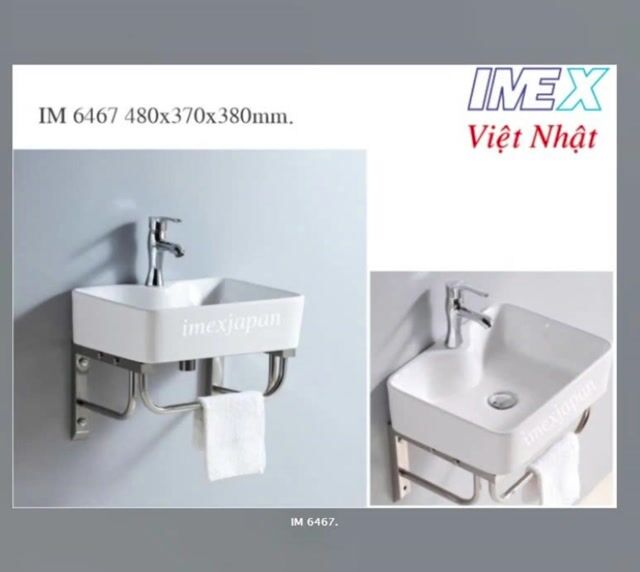 Lavabo Imex Việt Nhật IM 1313 Men sứ. Mua bán Thiết bị vệ sinh, nhà tắm tại Huyện Nhà Bè Tp Hồ Chí Minh được đăng bởi IMEX Việt Nhật hình 1