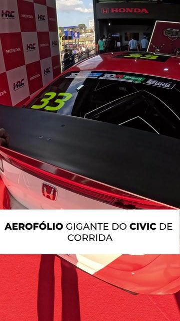 AEROFÓLIO GIGANTE DO CIVIC DE CORRIDA