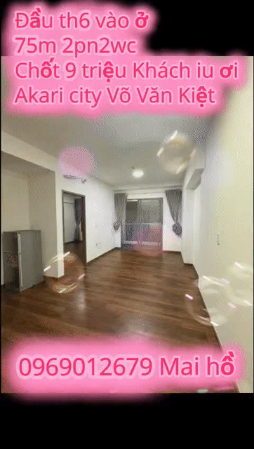 Cho thuê Căn hộ Chung cư Akari City Quận Bình Tân Tp Hồ Chí Minh diện tích 75 m² giá 9 triệu/tháng